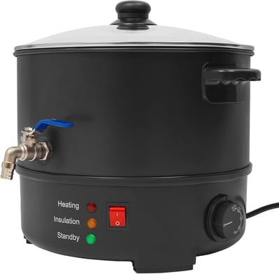 Elektrische Was smelter - Klus Smeltkroes - Kaarsen Maken - Snelle Verwarming - 8 Liter Capaciteit - Zwart