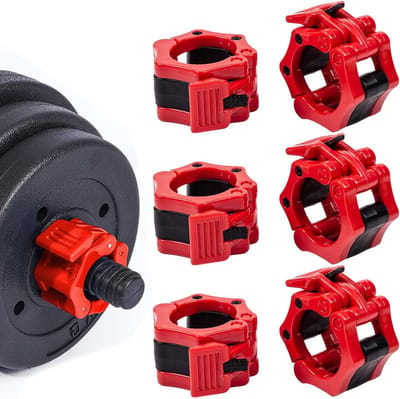 Set van 6 Dumbbell Sluitingen 30 mm - Snelsluiting voor Halterstangen, Gewichtheffen, Fitness Accessoires, Duurzaam Nylon en ABS