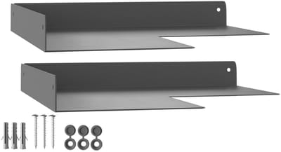 2 stuks Hoekwandplank HOVER-XII 250x250x30mm antraciet