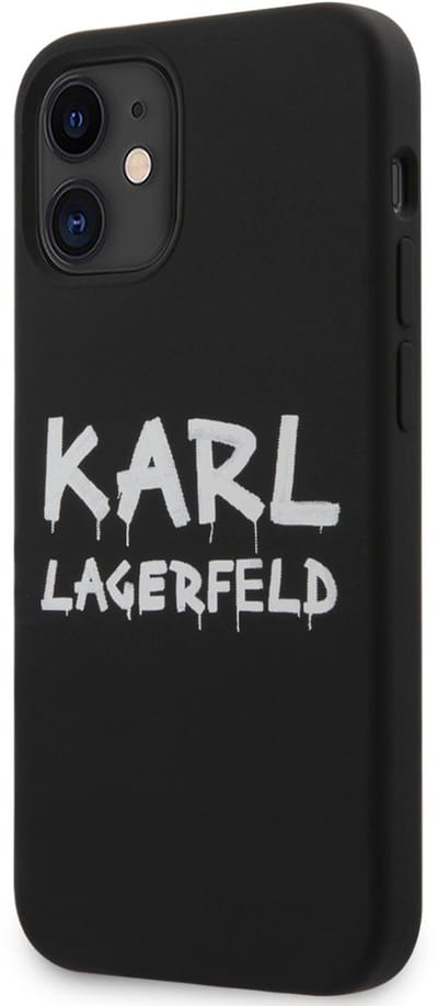 Zwart hoesje van Karl Lagerfeld - Backcover - iPhone 12 Mini - Graffiti