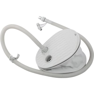Pompe à pied XL Gonfleur portable avec 3 embouts de connexion de taille pour bateaux gonflables white