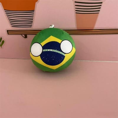 Peluche 10cm Polandball Mexique Ukraine Allemagne Countryball Poupée en Peluche Pendentif Décoration de Maison 10cm
