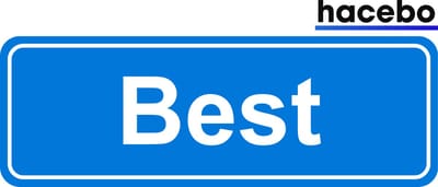 Hacebo - Plaatsnaam Sticker - 29x10 CM - Best sticker - Verkeersborden sticker - grappige cadeaus - Best