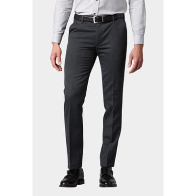 Meyer Broek Oslo Modern Tricotine Wool Flex Donker Grijs / male