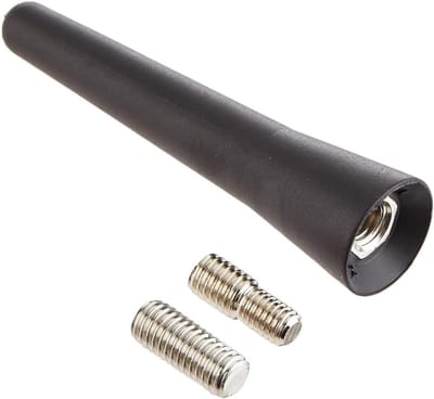 Mini Autoradio Antenne - Staafstijl FM - Verbeter Signaal - Waterdicht TPE - 6 cm - Zwart