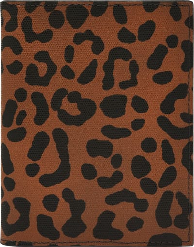 FOSSIL Identiteitskaarthoesje Gift Passport Case Leopard Print Bruine