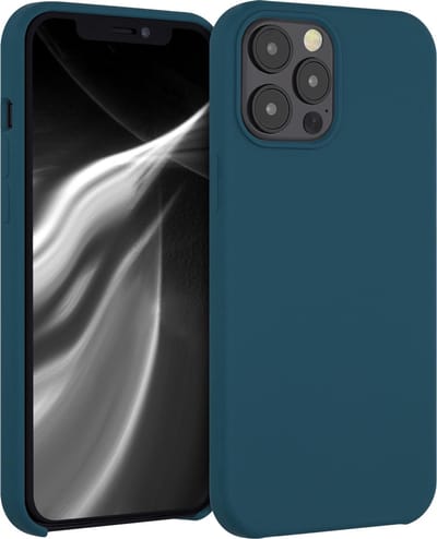 kwmobile telefoonhoesje geschikt voor Apple iPhone 12 Pro Max - Hoesje met siliconen coating - Smartphone case in mat petrol