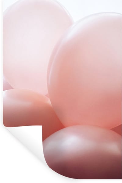 Muurstickers - Sticker Folie - Ballon - Roze - Pastel - 20x30 cm - Plakfolie - Muurstickers Kinderkamer - Zelfklevend Behang - Zelfklevend behangpapier - Stickerfolie