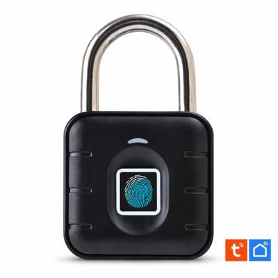 Oneproduct Premium Smart Hangslot met Vingerafdruk - Fietsslot - Bluetooth Cijferslot - IP67 Waterdicht - Tuya / Smart Life