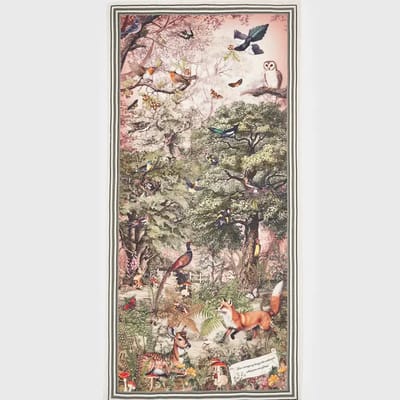 Fable England Woodland Tales sjaal met bosdieren en magisch ontwerp