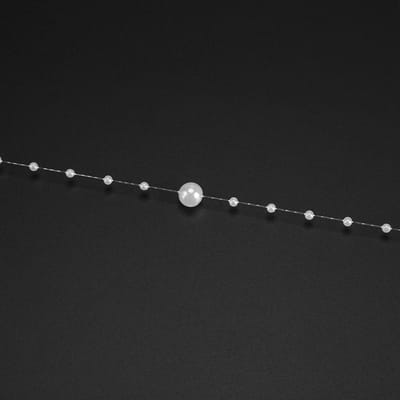 60m rol 8+3mm Kunstparels DIY Sieraden Kralen Gordijn Bruiloft Festival Feest Decor Wit wit