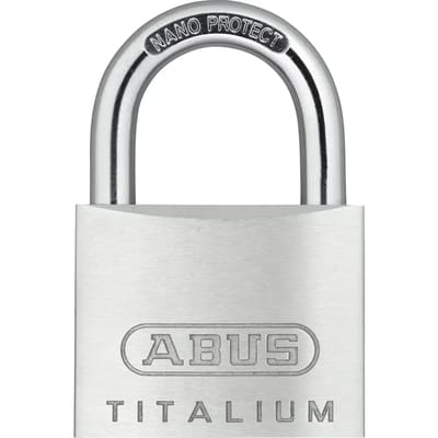 ABUS Hangslot titalium - 45mm - aluminium/beugel gehard staal met NANO-Protect (Verpakt in blister)