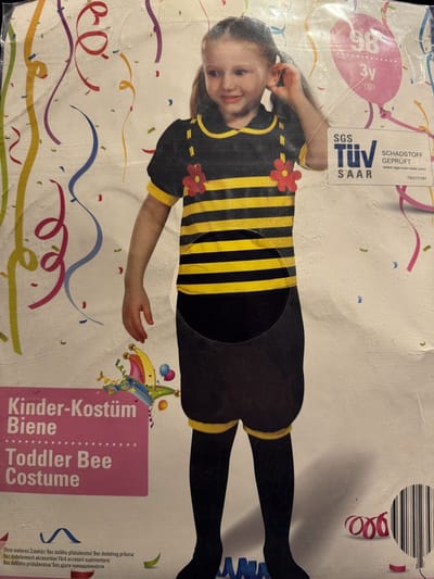 Verkleedkostuum - Bij - voor kinderen - Maat 98 - 3 jaar oud