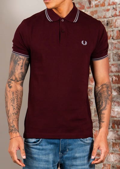 Fred Perry Twin tipped fred perry shirt - oxblood stockport blue