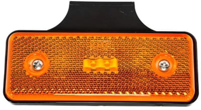 Zijmarkeringslampplat LED, model 11m langwerpig, Breedtelamp Oranje