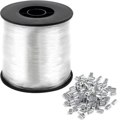 Thijox - 1 Rol Transparante Nylon Vislijn Monofilament 0.8MM, 200M Scheurbestendig Sterke Draad, Onzichtbare Vislijn voor Vissen, Doe-het-zelf, Sierad