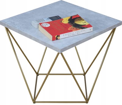 FutuStal Serie - Gouden Draden Tafel - Betonlook - 37cm Hoogte