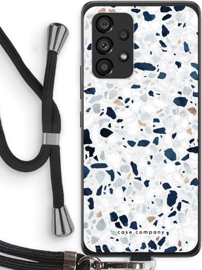 Case Company® - Hoesje met koord geschikt voor Samsung Galaxy A53 5G hoesje met Koord - Terrazzo N°1 - Telefoonhoesje met Zwart Koord - Bescherming aan alle Kanten en Over de Schermrand