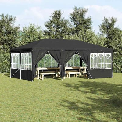 Partytent - Feesttent Tuinpaviljoen - Zomerfeesten Organiseren - UV- en waterdicht - 4x6 meter - Wit