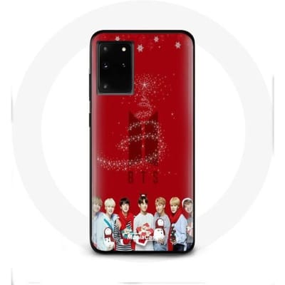 Coque pour Samsung Galaxy S11 Plus BTS Bangtan Garçons Fond Rouge Cadeau de Noël 2023