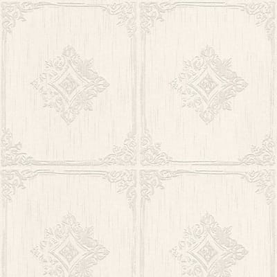 Barok behang Profhome 961992-GU textiel behang gestructureerd in barok stijl mat beige grijs 5,33 m2