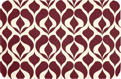 WC mat 60x40 cm - Antislip - Rood - Druppelpatroon - Grafisch - Toiletmat - Vloermat - Douchemat - Toilet tapijt - Toiletmatten