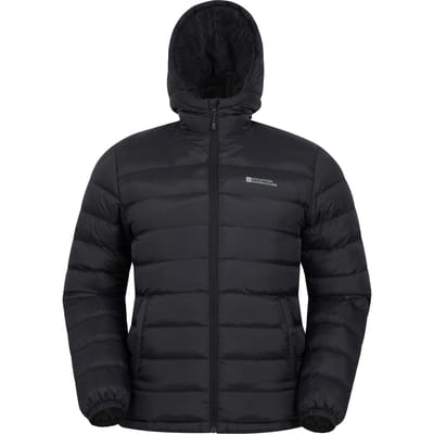 Mountain Warehouse Gewatteerde jas met imitatiebont voor heren (Zwart)
