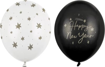 PartyDeco - Ballonnen Happy New Year - 50 stuks