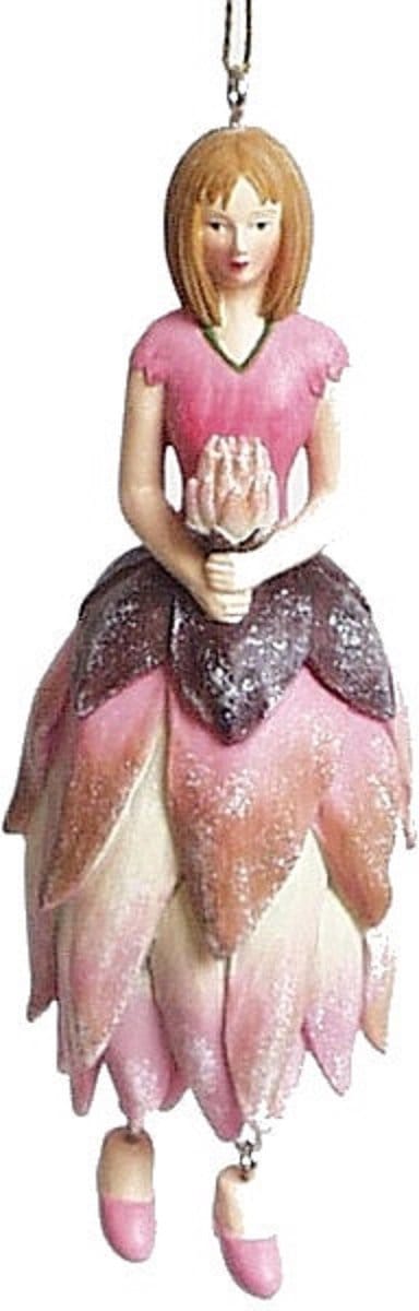 Protea meisje hangend 4,5x4x12cm roze