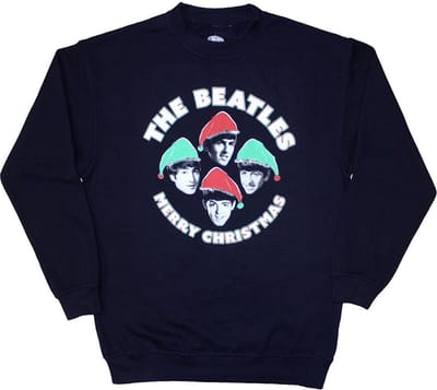 The Beatles - Xmas Hats Kersttrui - S - Donkerblauw
