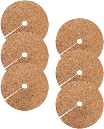 Kokosvezel Potmat - Mulchring Beschermhoes - Planten Beschermen - Ademend Natuurlijk Materiaal - 30 cm Diameter - Bruin