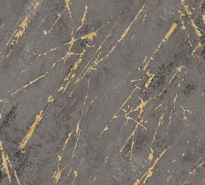 MARMER BEHANG | industrieel - Antraciet Goud Zwart - A.S. Création Elements 2