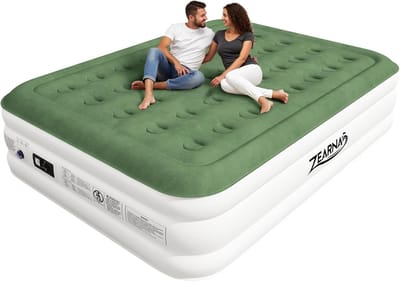 Thijox - Opblaasbaar Matras 203x152 cm met Ingebouwde Pomp, Luchtbed voor 2 Personen, Snel Opgeblazen in 3 Minuten, Ideaal voor Camping en Gasten, Max