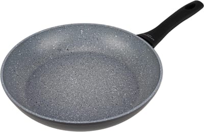 Koekenpan - Gietaluminium pan - Alle warmtebronnen - Granietlook antiaanbaklaag - 20 cm - Zwart