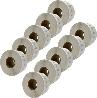DULA Dymo Compatible labelprinter 550 labels - Transparant - 99013 - S0722400 - Adresetiketten - 10 rollen - 36 x 89 mm - 260 labels per rol