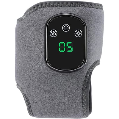 Elektrische Voet- & Enkelmasseur met Verwarming/Vibratie - Enkelondersteuningsbrace voor Spierontspanning, Draagbaar Pijnverlichtingsapparaat