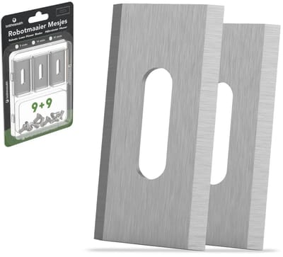 To the South® Universele Endurance Robotmaaier Mesjes geschikt voor o.a. Gardena, Husqvarna, McCulloch, Yard Force, Segway, Garden Feelings, Cramer, Ferrex & Florabest - Staal - 9 Stuks