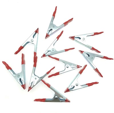 Dailygoods- Veerklemmen 10x Metalen - Ergonomische Antislip Handgrepen - Sterke Clips - Multifunctionele Klem - Voor Kunst/Do-It-Yourself Projecten - Klemmen