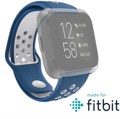 Hama Sportpolsband Voor Fitbit Versa 2/Versa (Lite) Ademend Horlogebandje Bl.