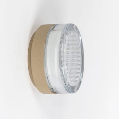 KS Verlichting opbouwspot - Mason - wandlamp - plafondlamp - champagne - Ø13cm - LED - aluminium - glazen venster