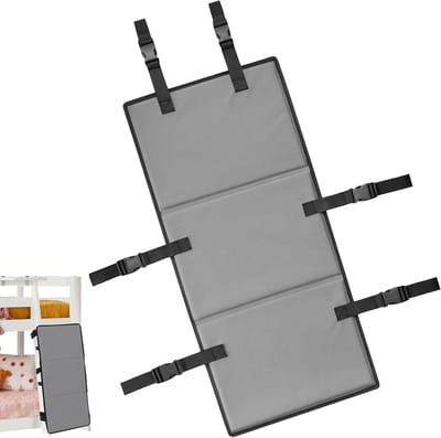 Ladder Afdekking Stapelbed - Hoogslaper Beschermer - Veilig Klimmen Voorkomen - Verstelbaar met Gespen - 78 x 38 cm - Grijs