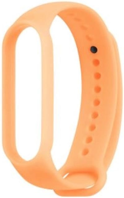 Strap-it Siliconen bandje - glow in the dark bandje - geschikt voor Xiaomi Mi Band 5 / Mi Band 6 - oranje