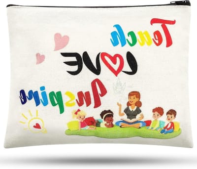 Solidchoice - Canvas Make-up Tas voor Leerkrachten met Rits