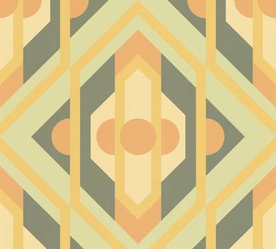 RETRO BEHANG | Grafisch - groen geel oranje - A.S. Création Retro Chic
