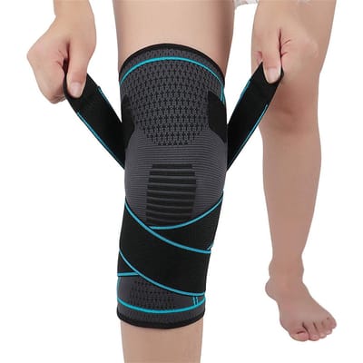 Ynkkvre -Kniebandage - 3D-Elastisch Weefsel Voor Orthopedische Steun En Schokdemping - 2 Stuks - Hardlopen/Zwart