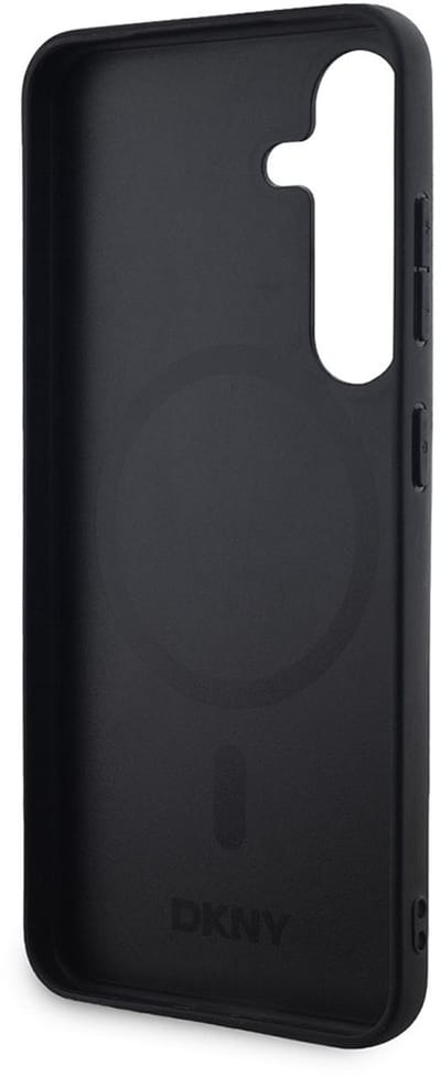 DKNY, Hoesje geschikt voor Samsung Galaxy S24 - MagSafe Ruitjespatroon, Zwart