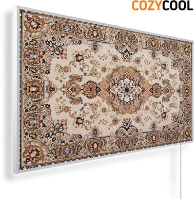 Infraroodpaneel met afbeelding | Traditioneel Turks tapijt | 1200 Watt | Witte lijst | Infrarood verwarmingspaneel | Infrarood paneel | Infrarood verwarming
