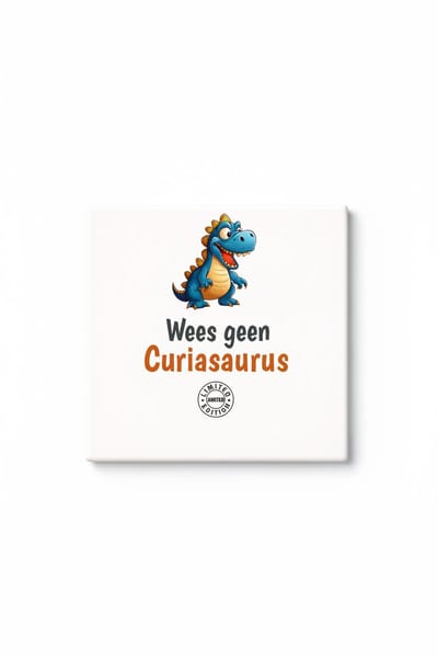 Wees Geen Curiasaurus Tegel – Schattig Dinosaurus Quote Design – Grappige Keramische Decoratieve Tegel Cadeau voor Kinderen en Dino Liefhebbers