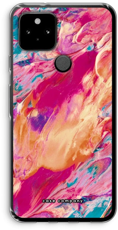 Case Company® - Hoesje geschikt voor Google Pixel 5 hoesje - Pastel Echoes - Soft Cover Telefoonhoesje - Bescherming aan alle Kanten en Schermrand
