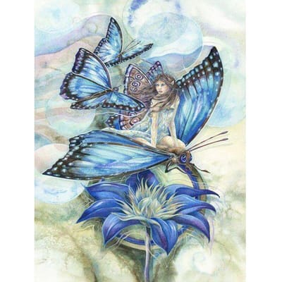 Diamant Schilderij  vlinder Fee  DIY Volle Strass Steentjes Boor Kruissteek Kits 20X30CM gray